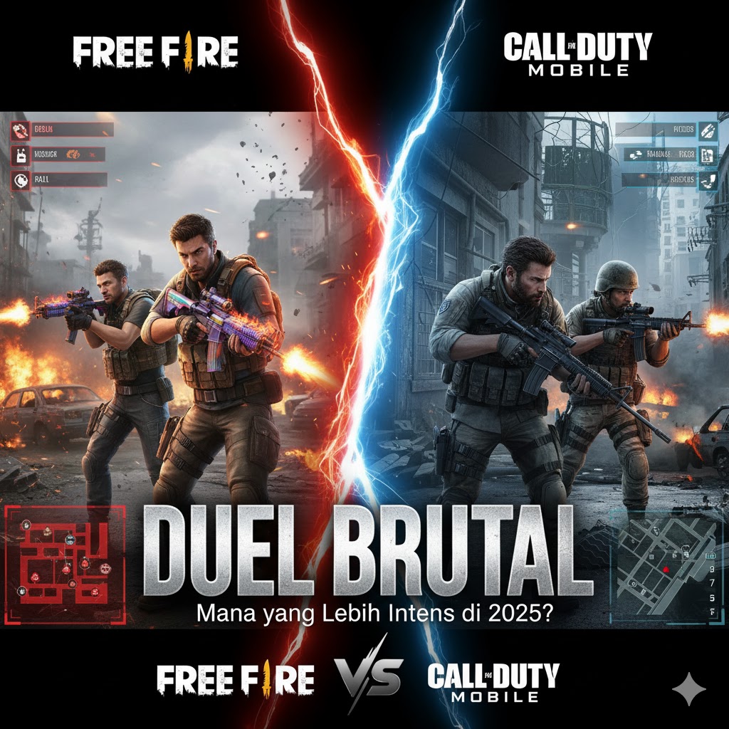 Free Fire vs Call of Duty Mobile: Duel Battle Royale Paling Brutal 2025!