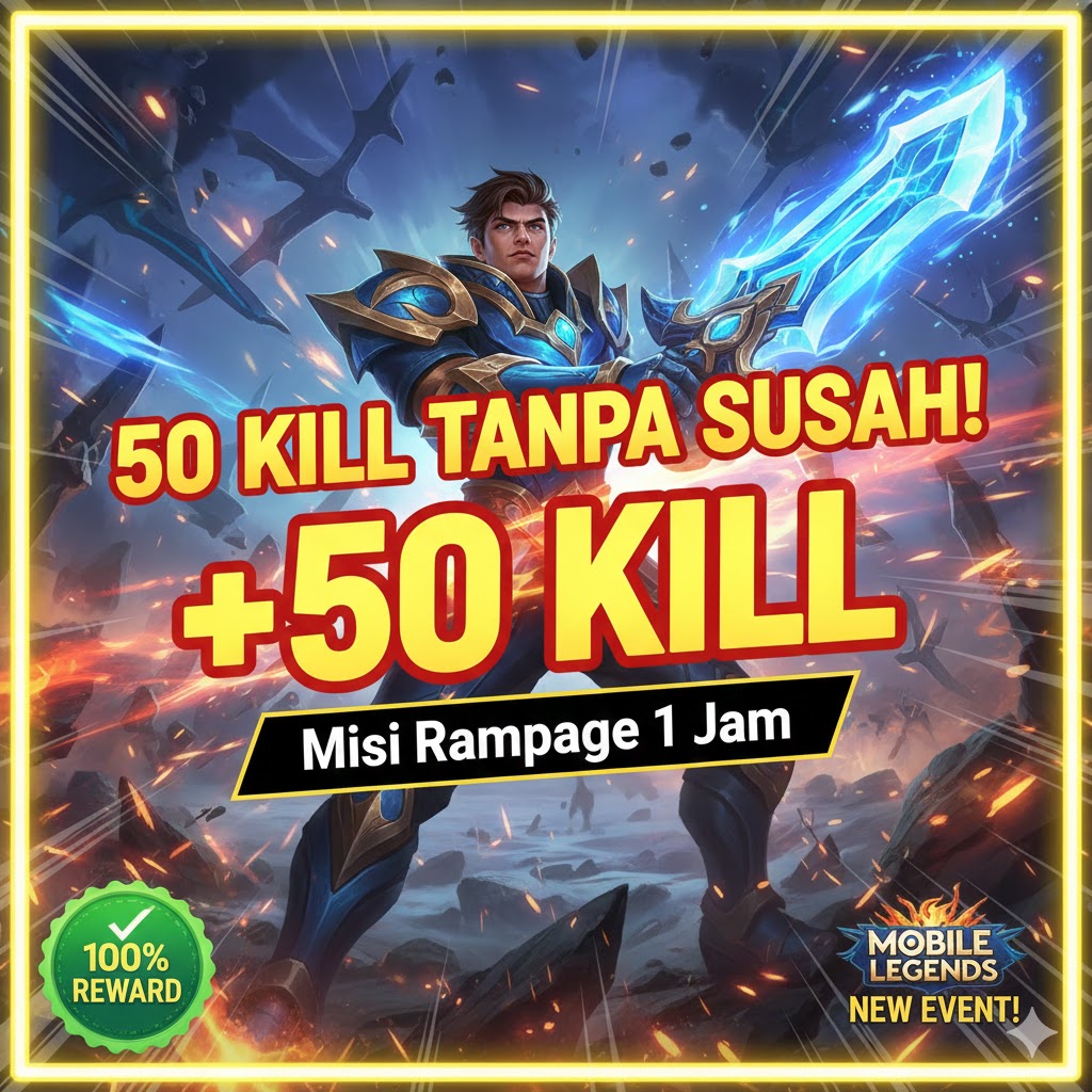 Misi Rampage MLBB: 50 Kill 1 Jam Tanpa Susah Payah! Hero & Strategi OP