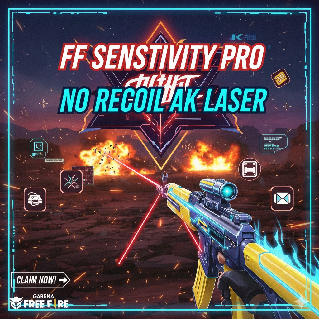 FF Sensitivity Pro: No Recoil AK Laser OB46 2025 Copy Para Conqueror!
