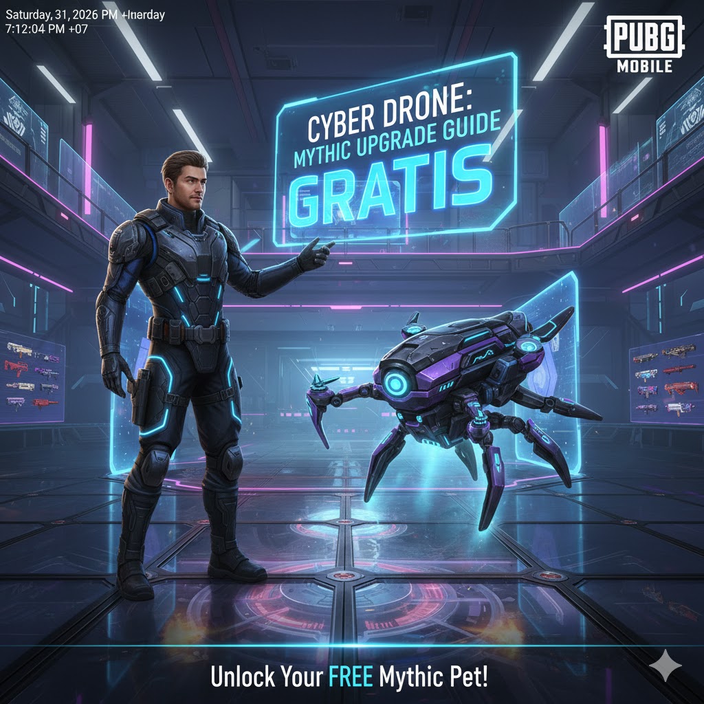 Pet PUBG Mobile Cyber Drone: Guide Upgrade Mythic Gratis OB45 2026!