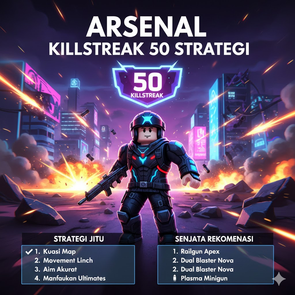 Strategi Map Advanced Arsenal Roblox: Tips Pro Killstreak Tinggi 2026