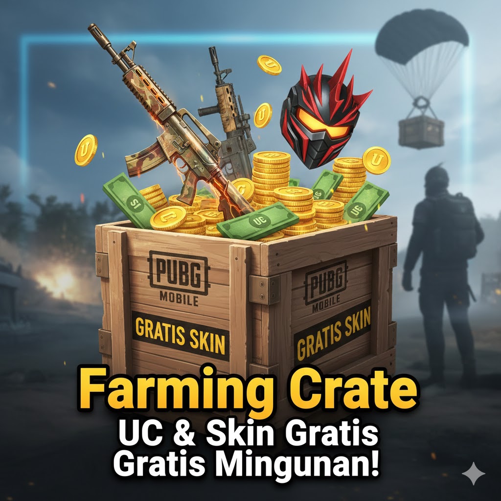 Farming Crate PUBG Mobile: UC & Skin Gratis Mingguan!