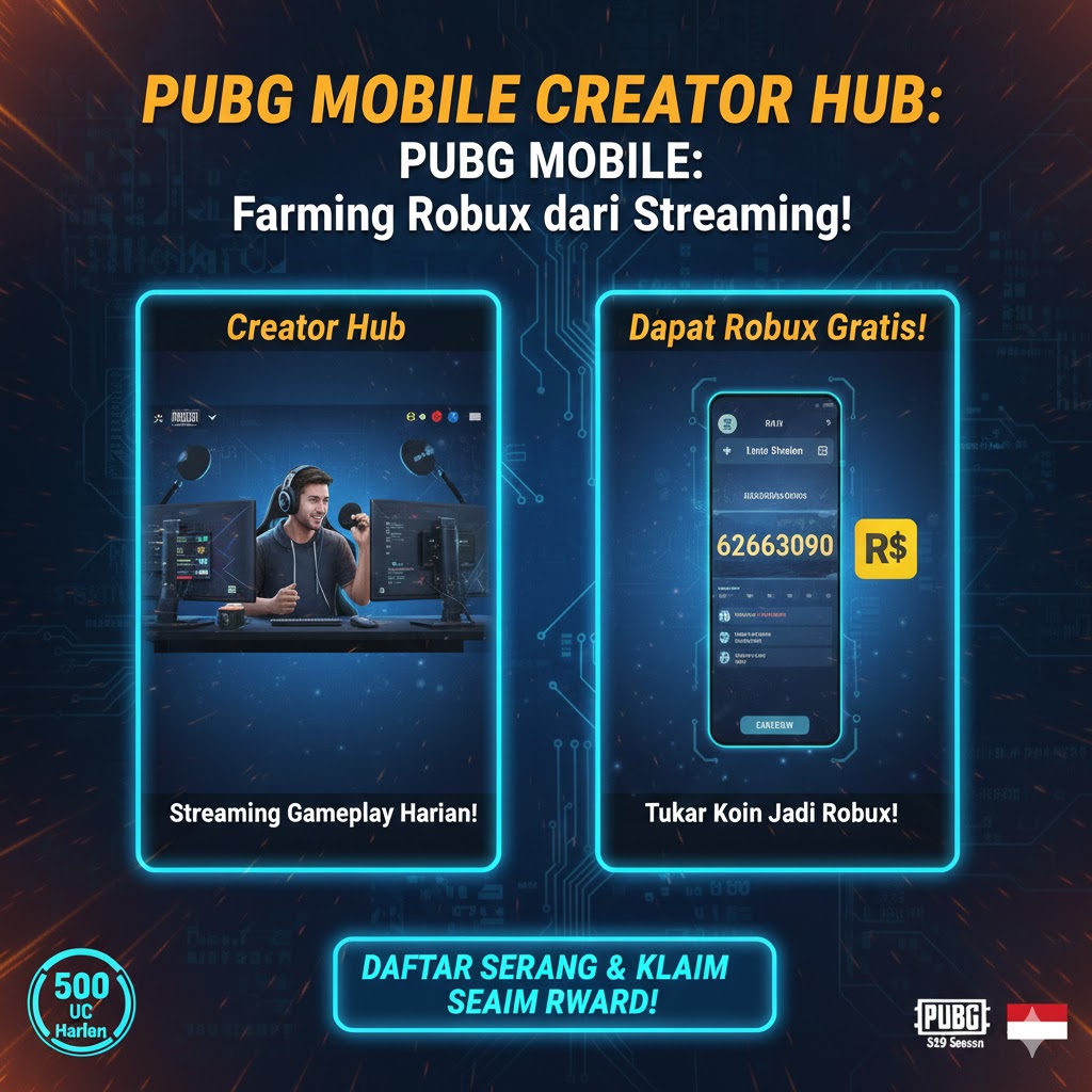 PUBG Mobile Creator Hub: Farming Robux dari Streaming!