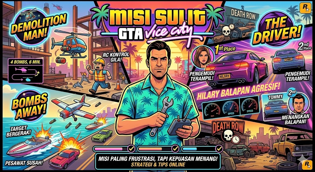 Misi Sulit GTA Vice City: Skip Cheat Tank Gacor!