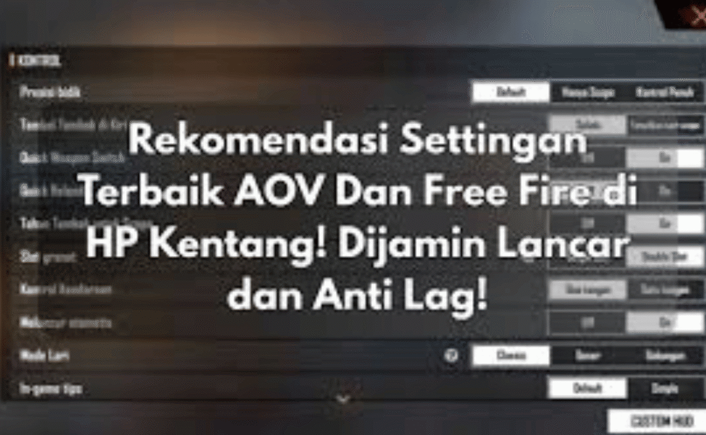 Cara Mengatur Setting Grafis Free Fire Biar Lancar di HP Kentang